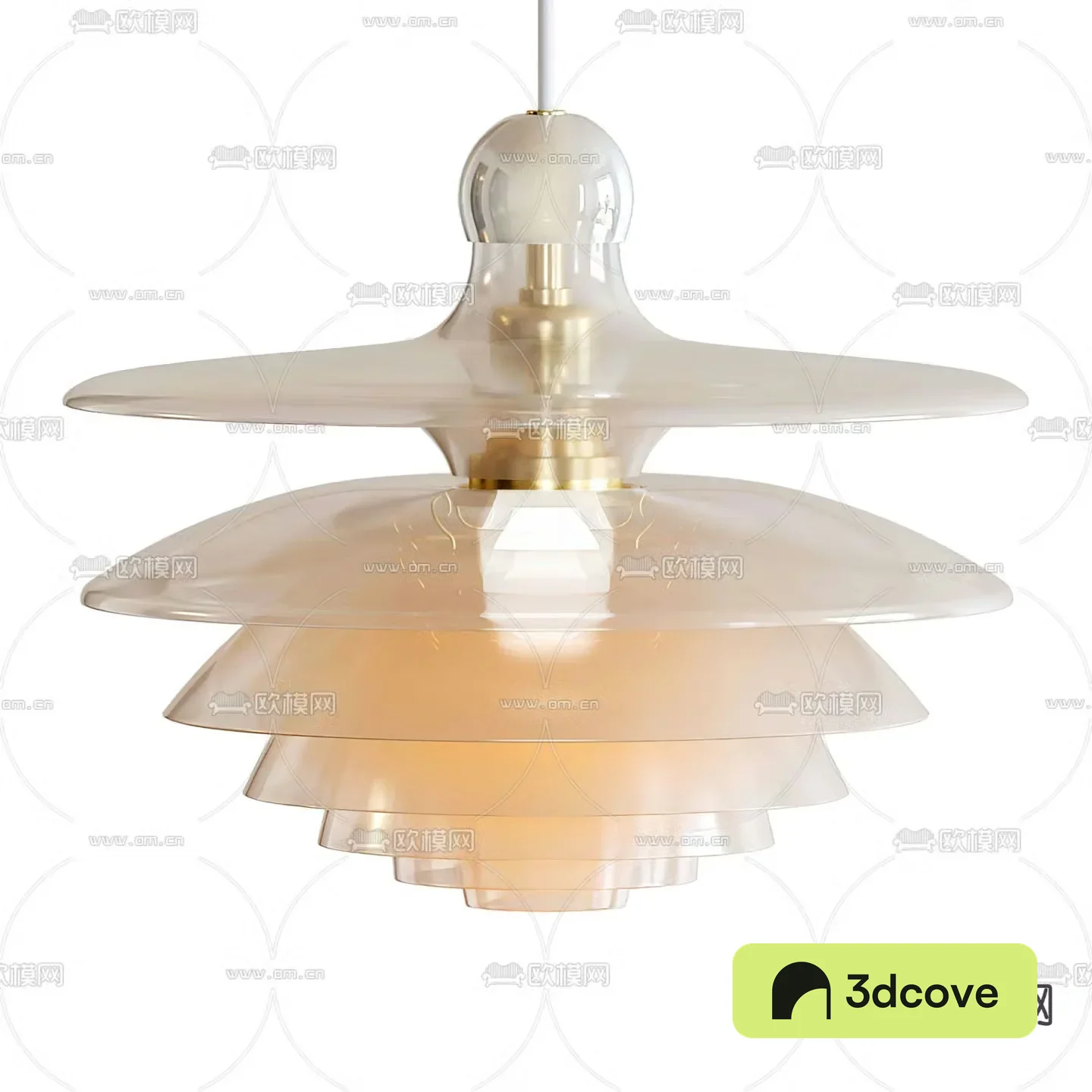 flos modern acrylic multi-layer chandelier