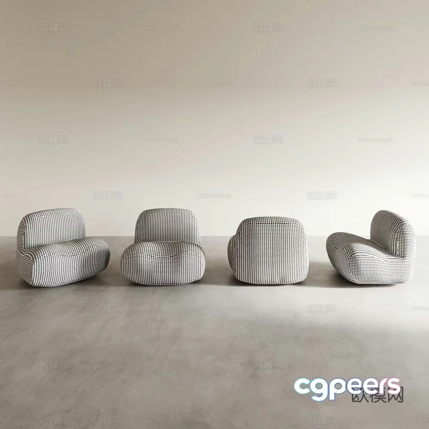 Single sofa leisure sofa 3d model