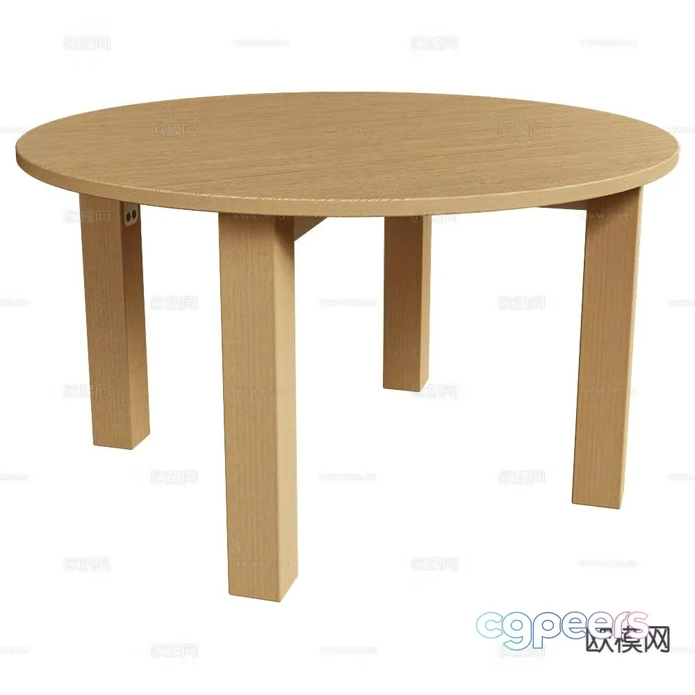 Delo round dining table 3d model