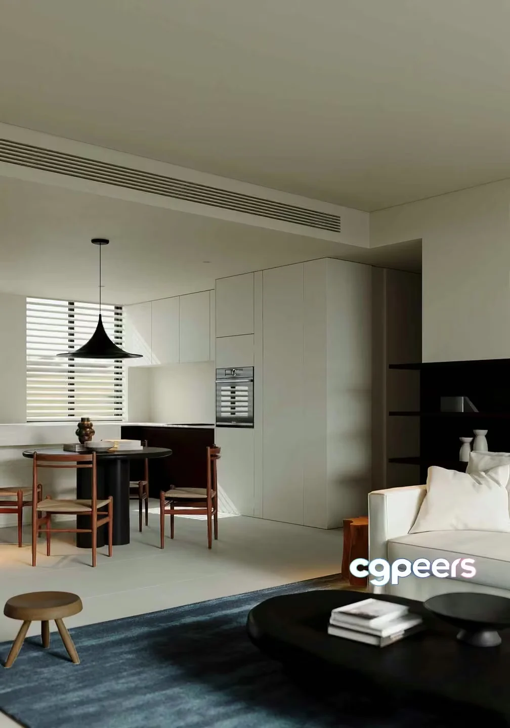 Modern Living Room 3D Model – 12390 – VRAY Render