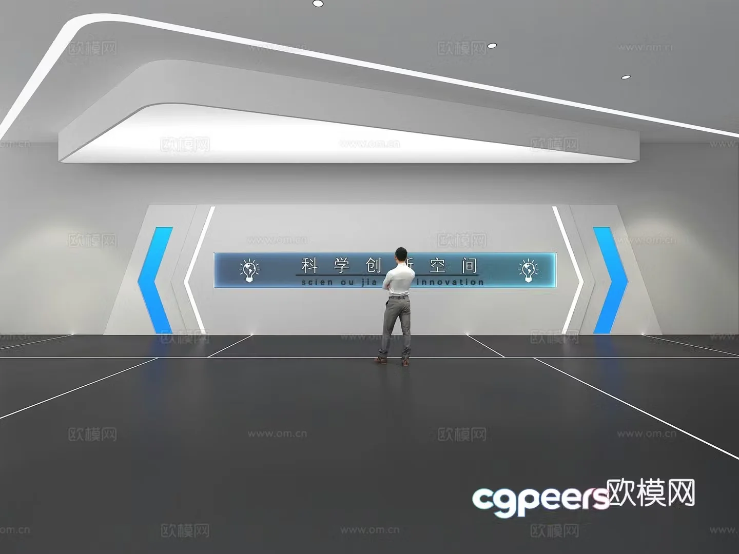 Cultural wall Corporate culture wall Display wall Theme wall Exhibition hall Campus culture Corridor 3D model