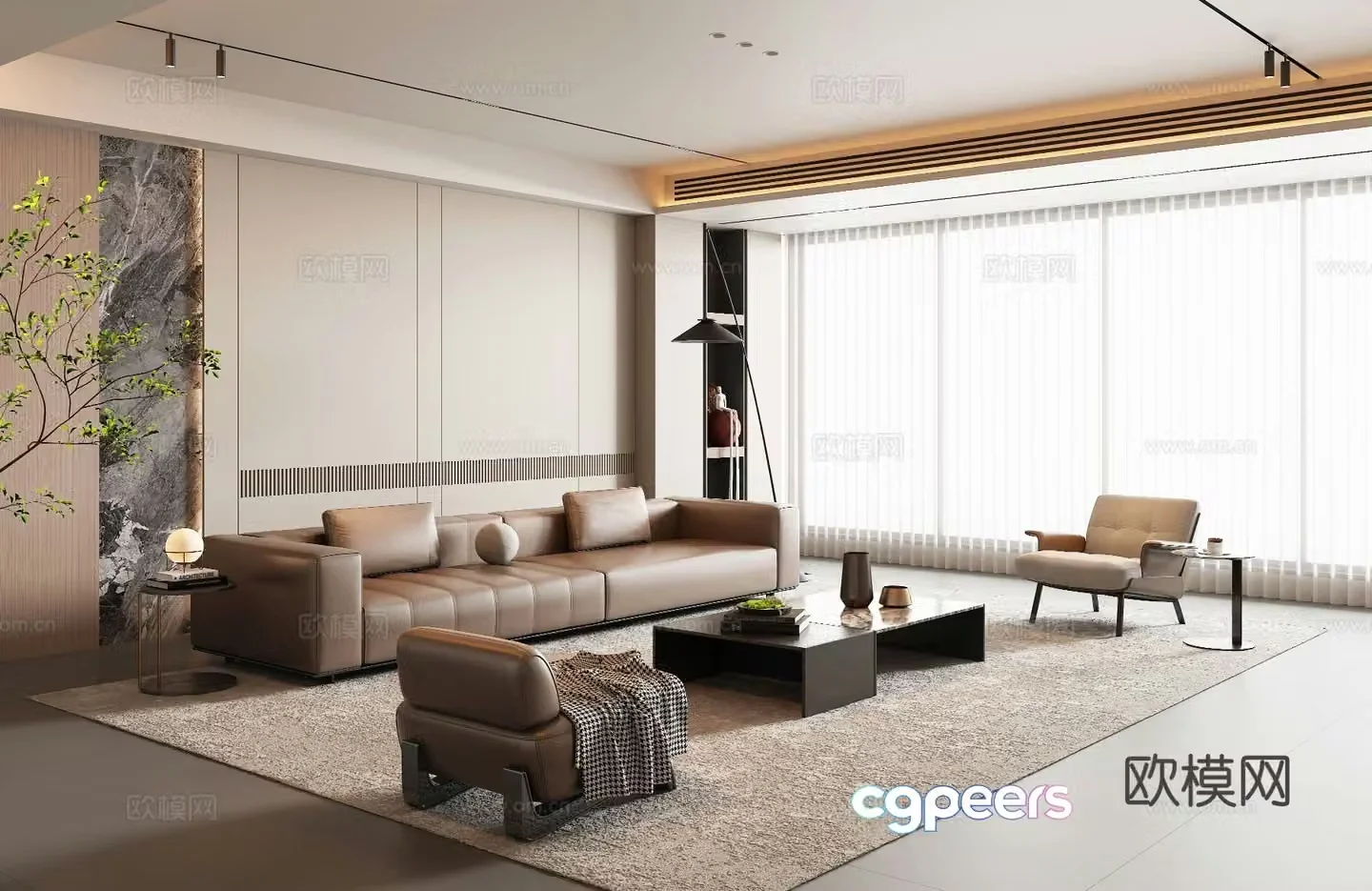 Italian living room 3d model