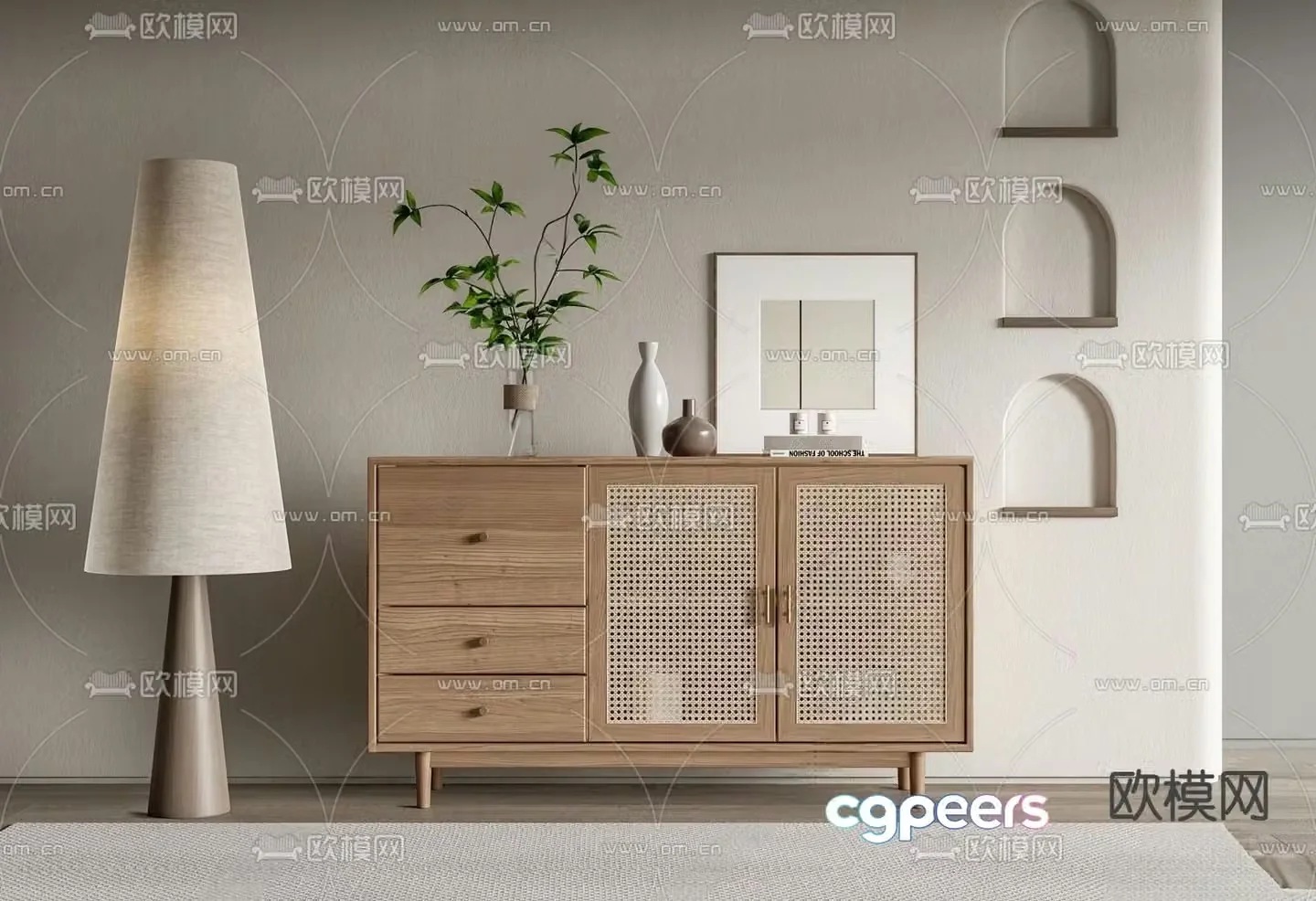 Wabi-sabi sideboard 3d model