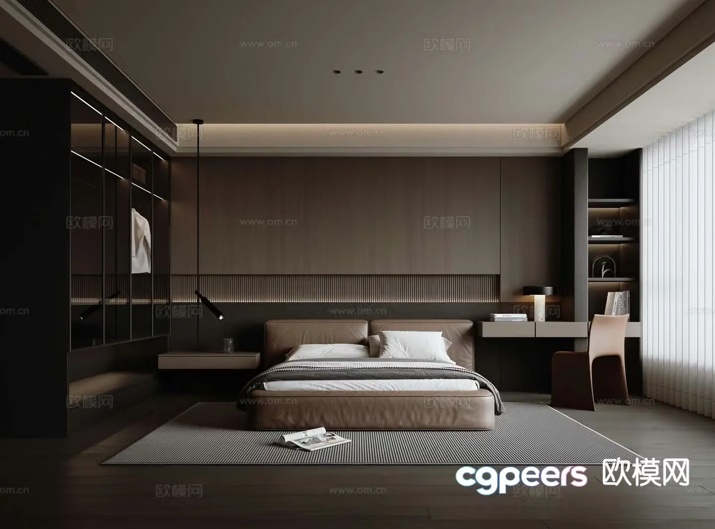 Italian style bedroom master bedroom 3d model
