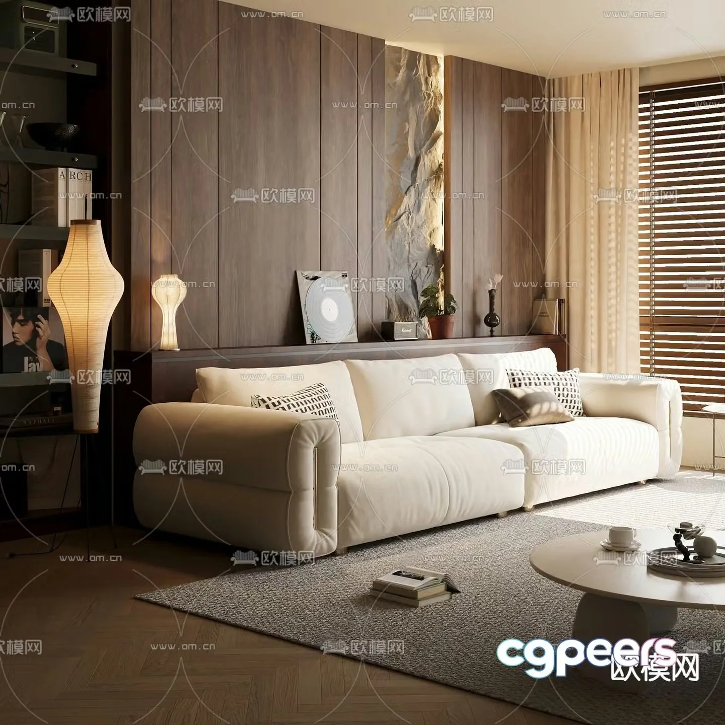 Medieval style sofa three person sofa 3d model