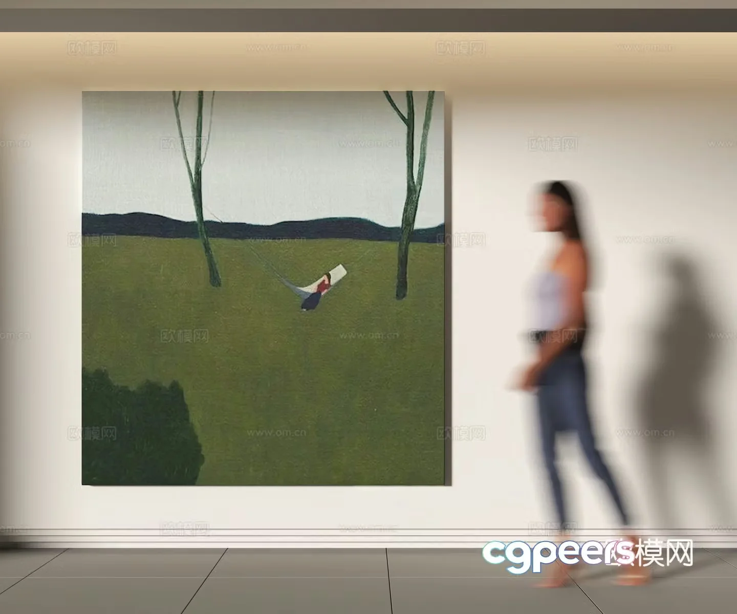 Modern decorative painting 3d model