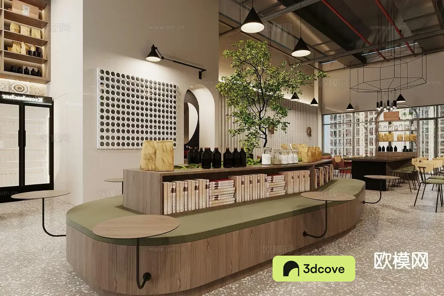 Modern cafe Book bar