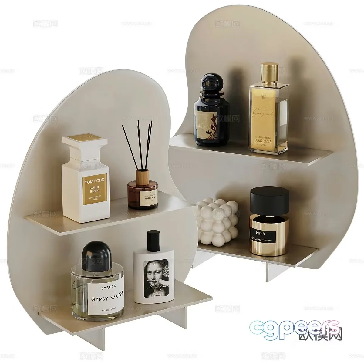 Cosmetics Perfume Rack 3D Model
