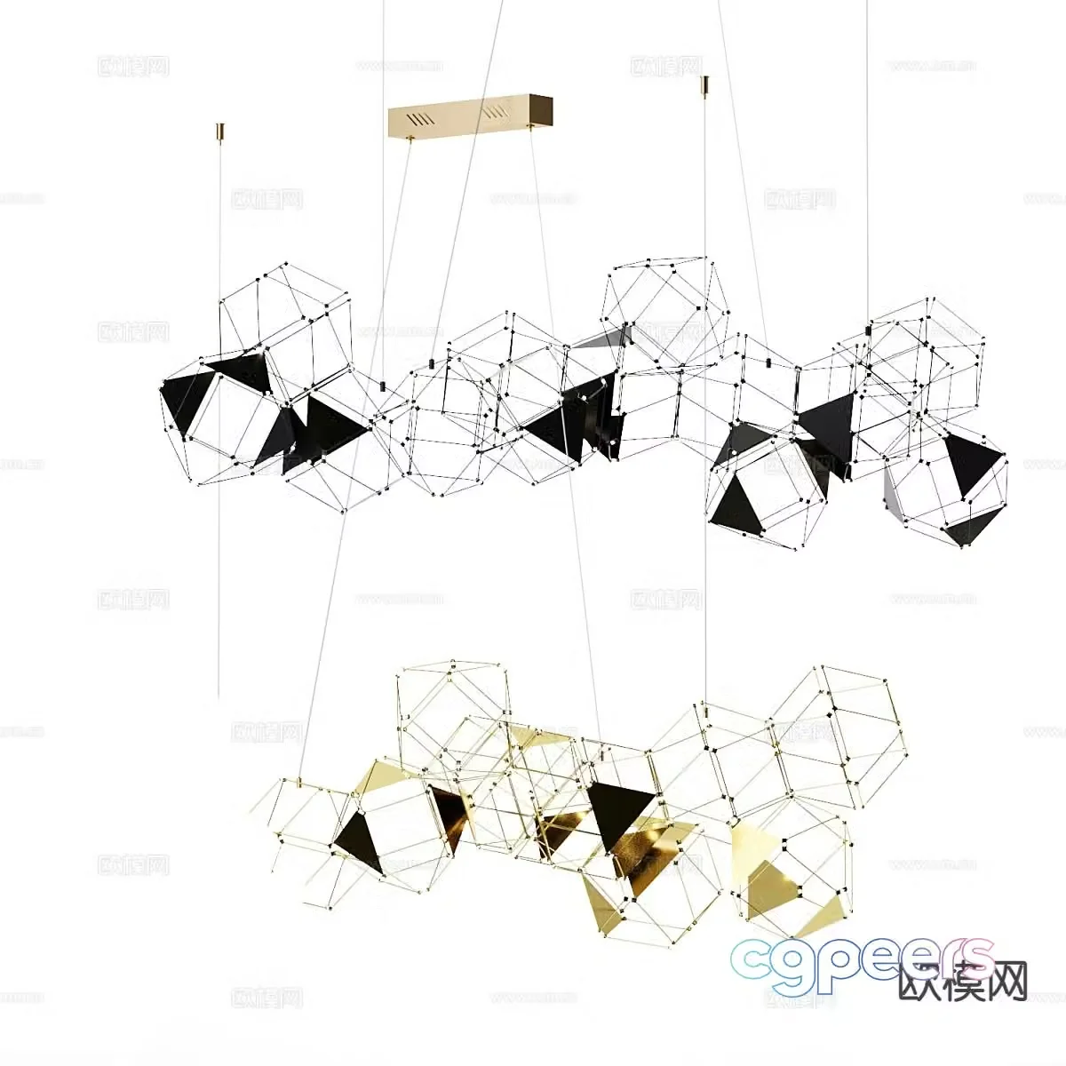 Light luxury chandelier art chandelier 3d model