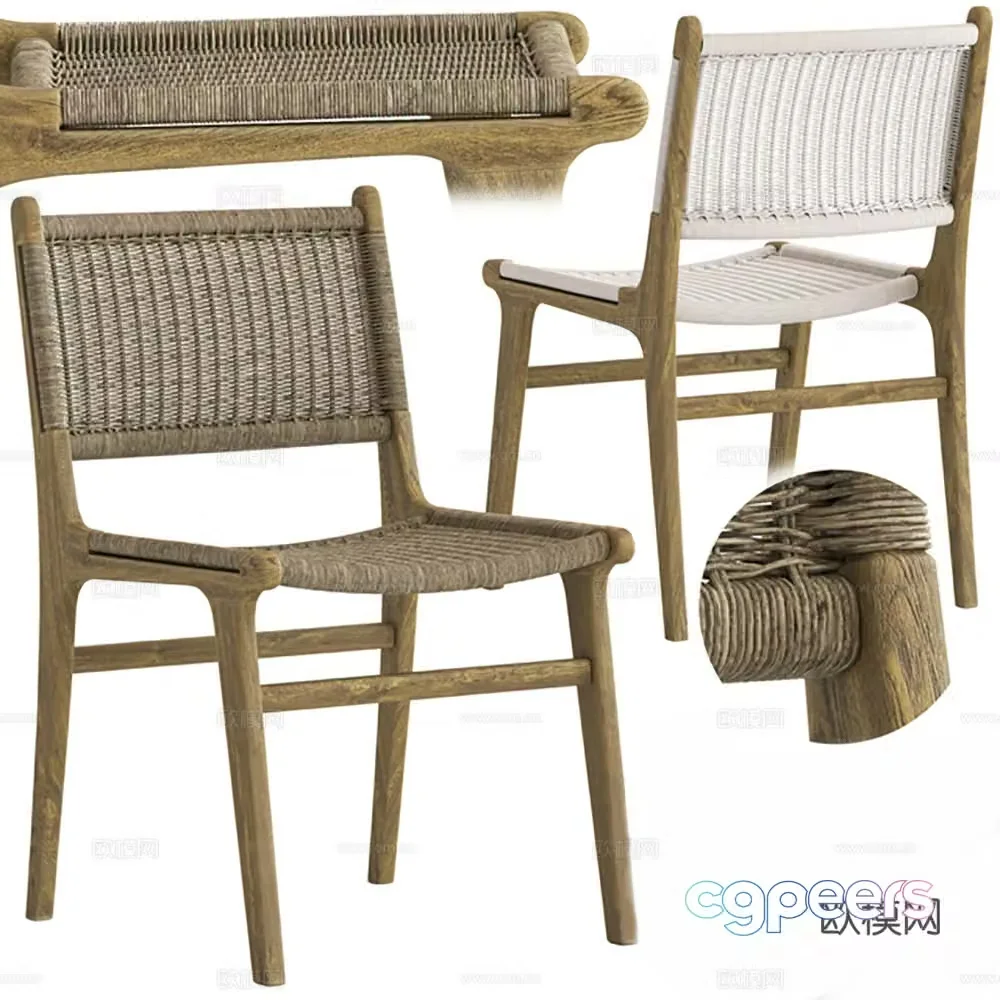 Chinese chair single -chair wooden chair 3D model
