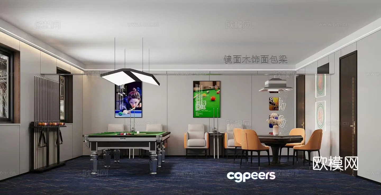 Villa entertainment room 3d model