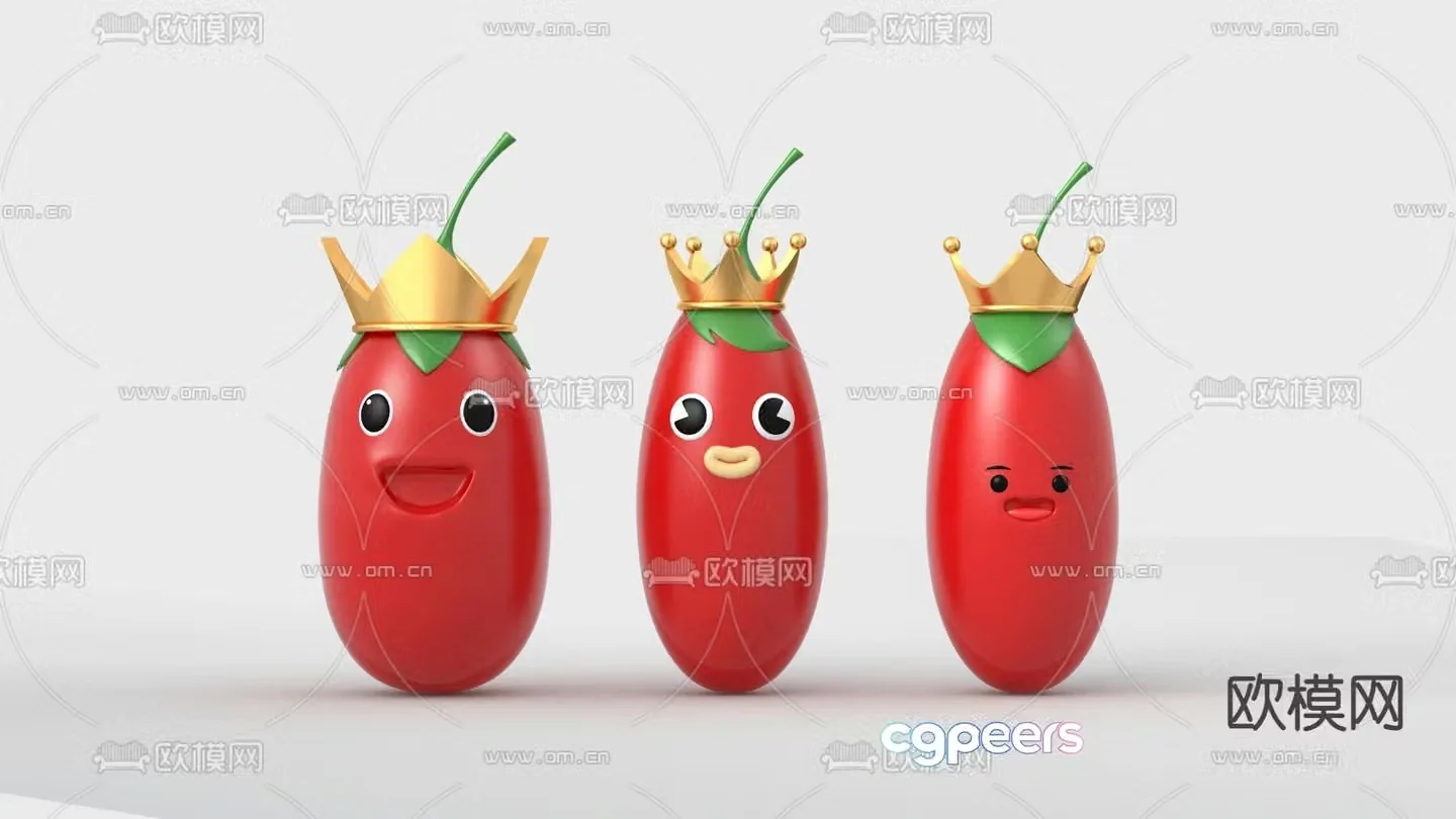 Wolfberry cartoon toy 3d model