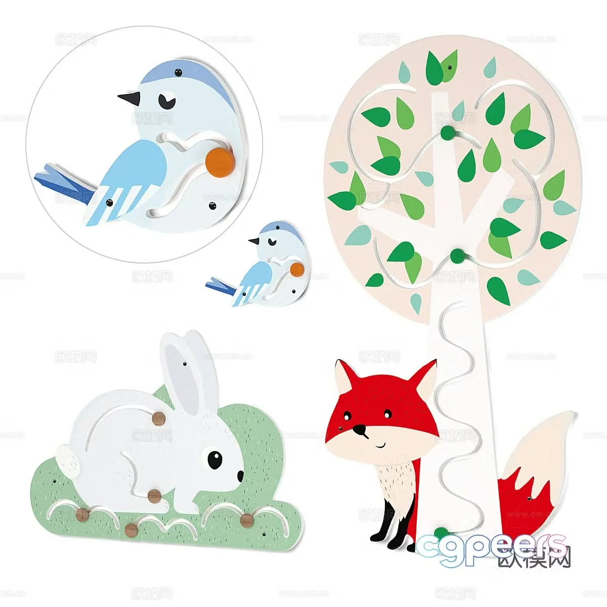 3D wall decoration model