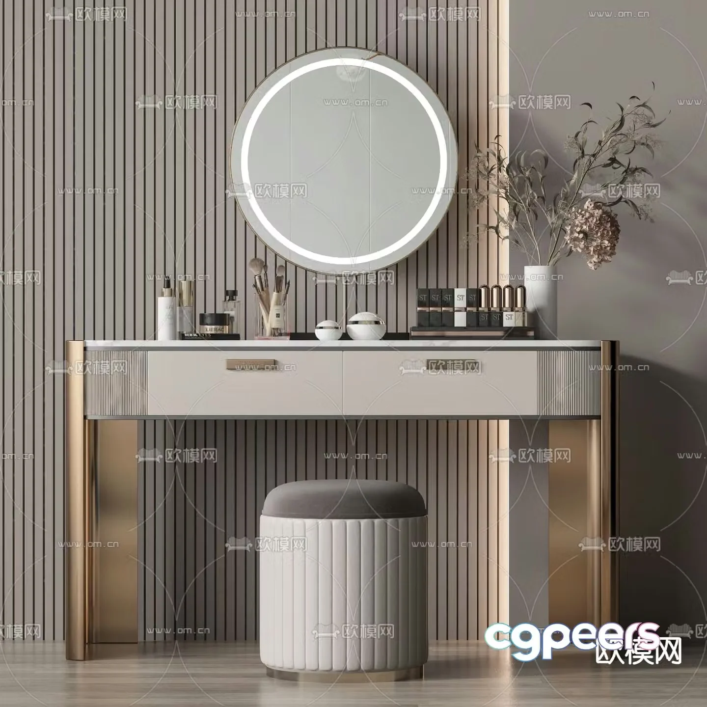 Modern table dresser 3d model