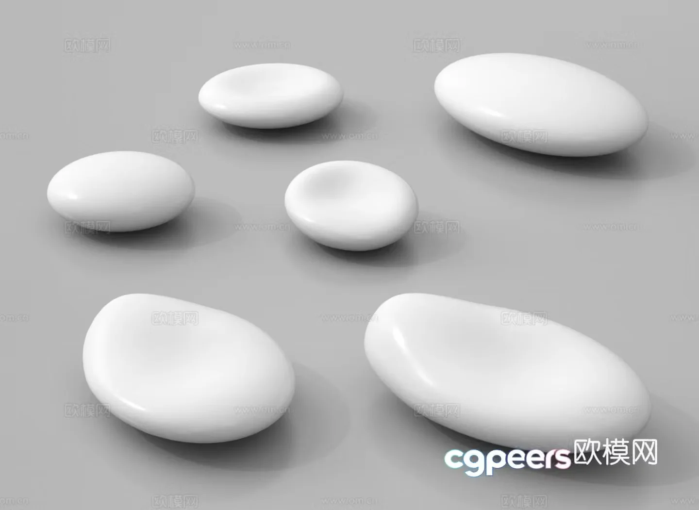 Landscape stone gravel pebbles stone 3d model