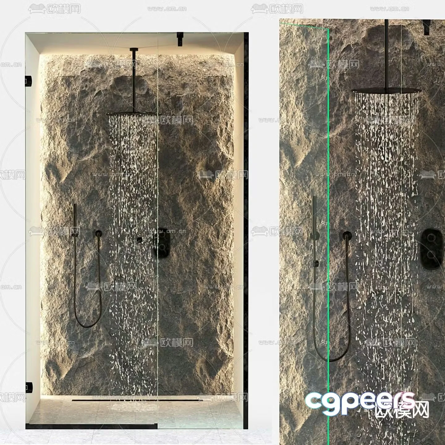 Rain shower 3d model