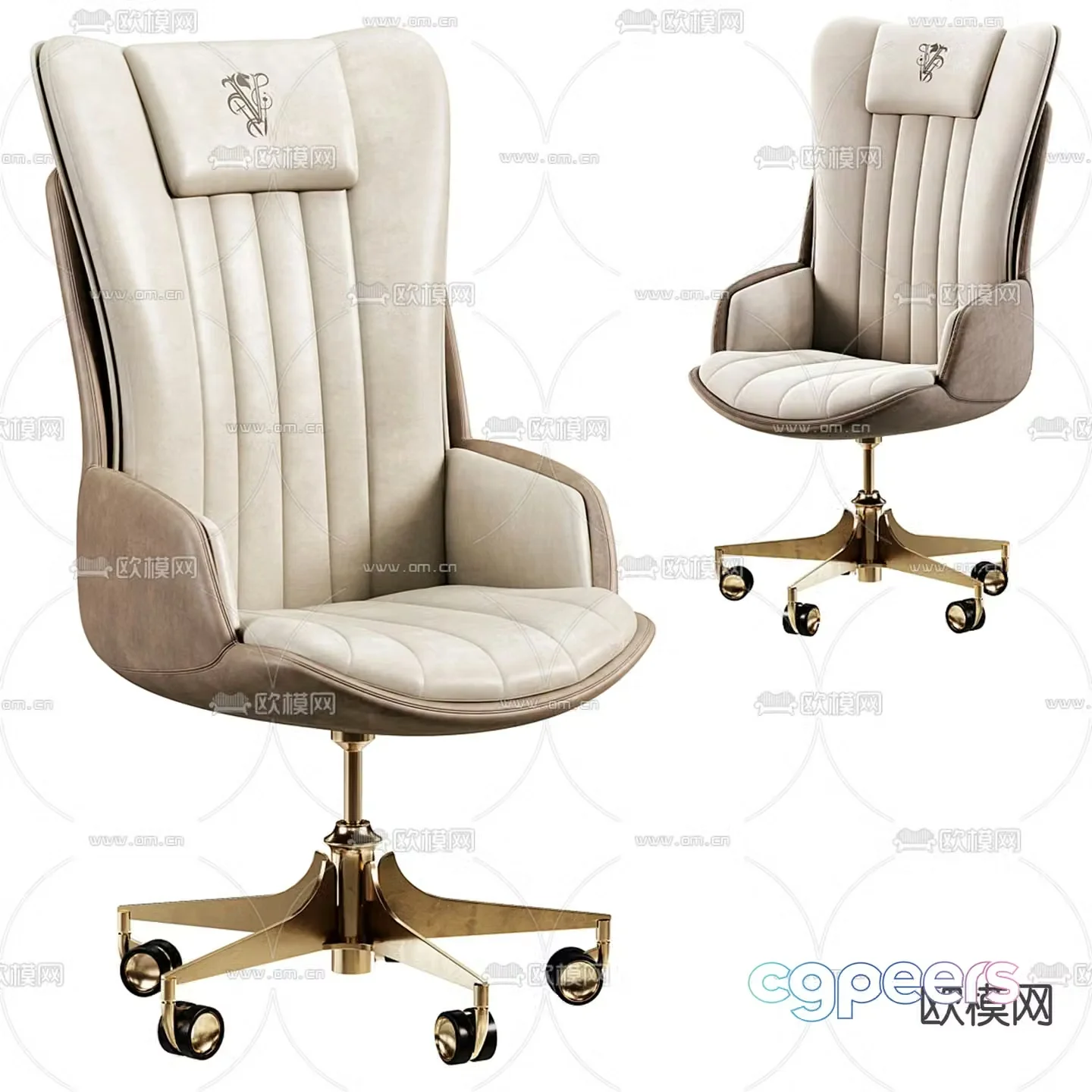 Visionnaire leather office chair boss chair executive chair 3d model