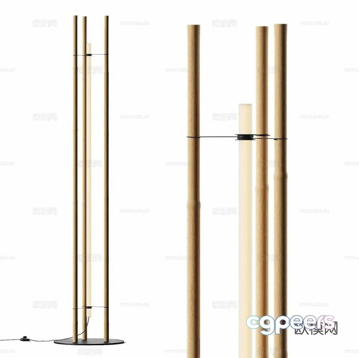 New Chinese style floor lamp 3d model
