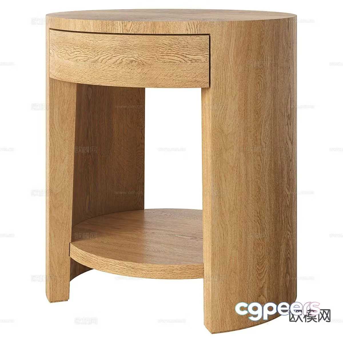 Log edge table corner table round table 3D model