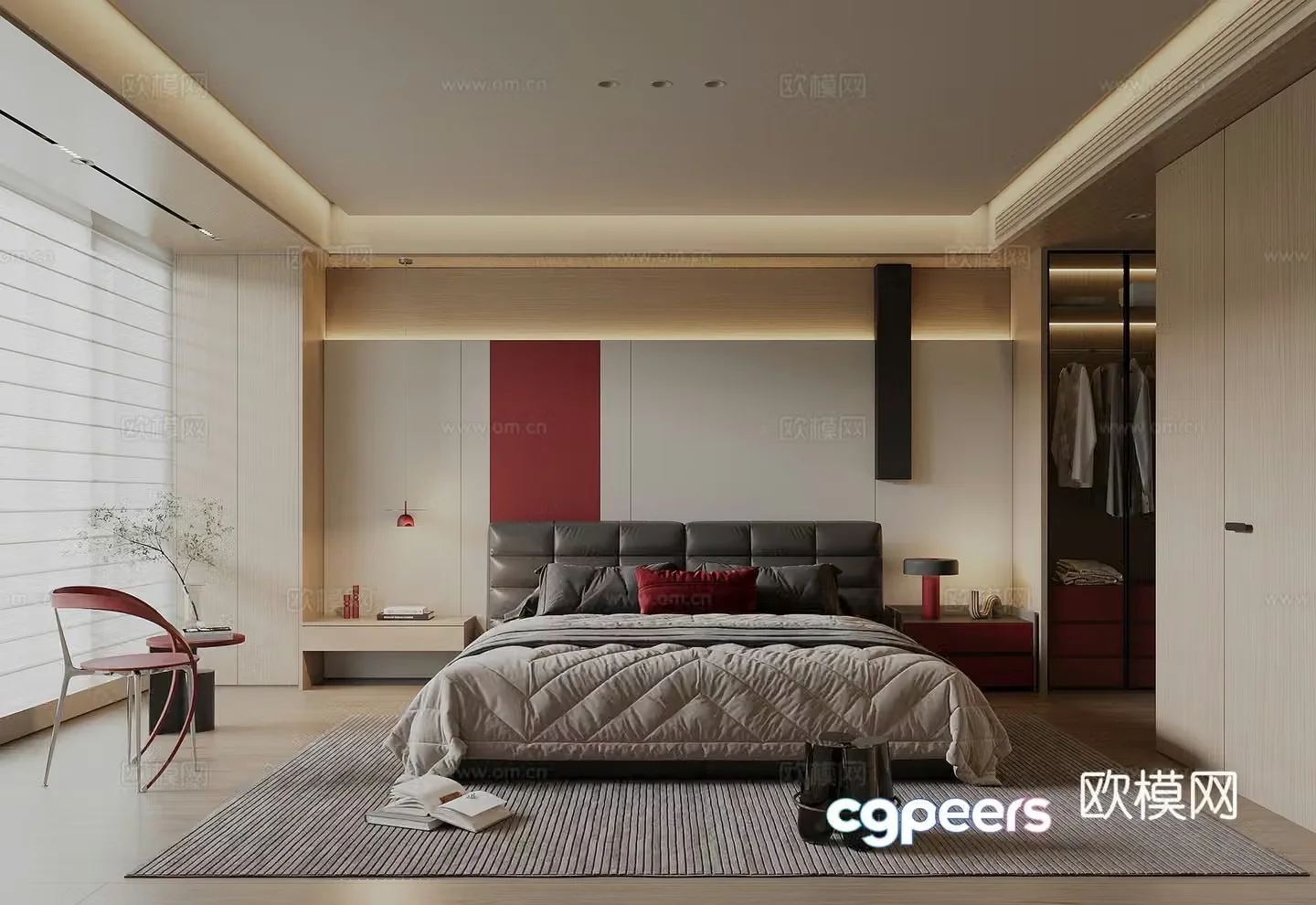 Italian bedroom modern bedroom master bedroom bedroom 3d model