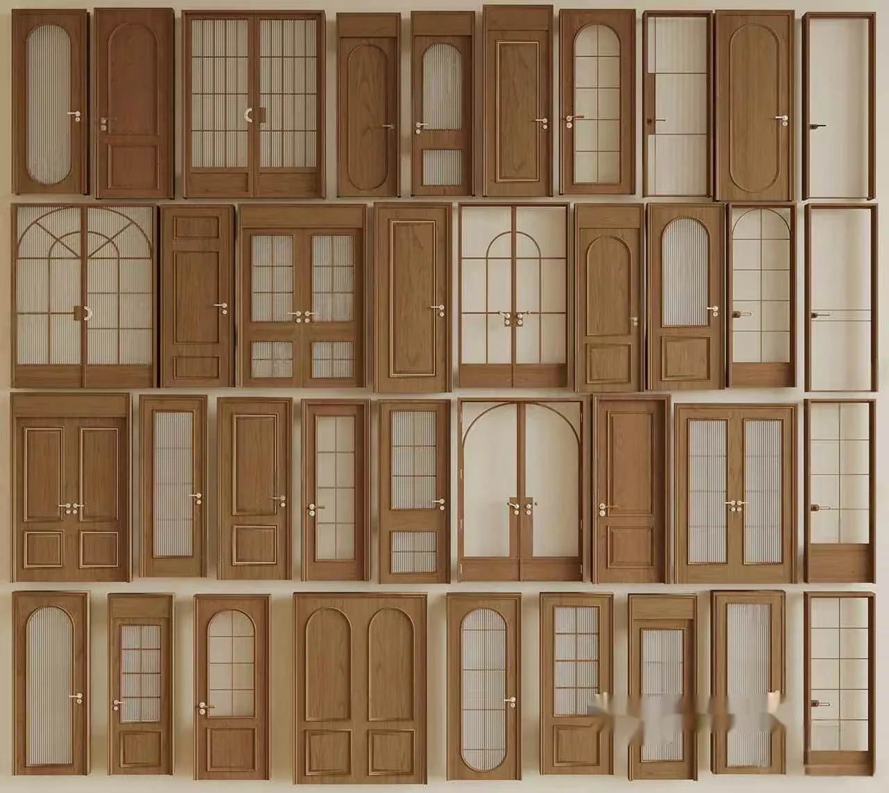 Wooden Door Collection 3D Model – 3838 – VRAY Render