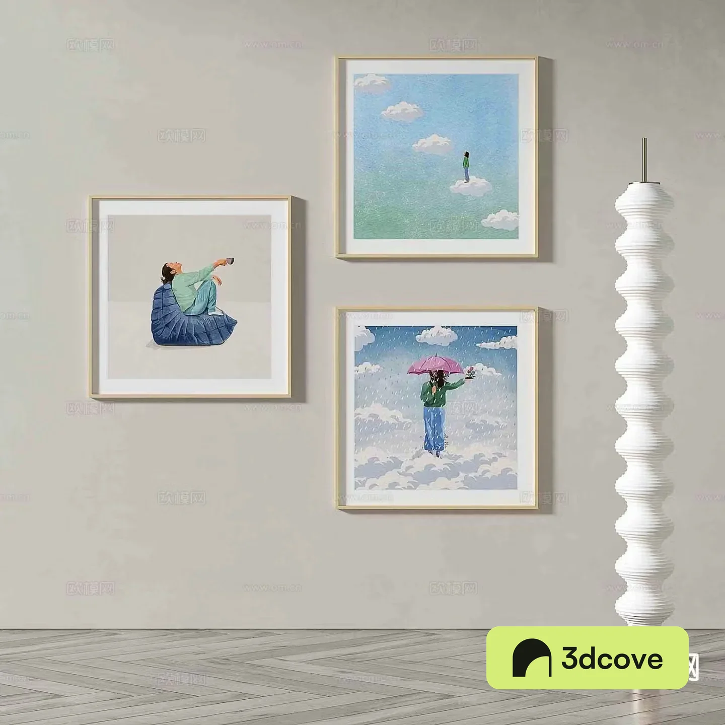 Modern art painting cartoon painting decorative painting