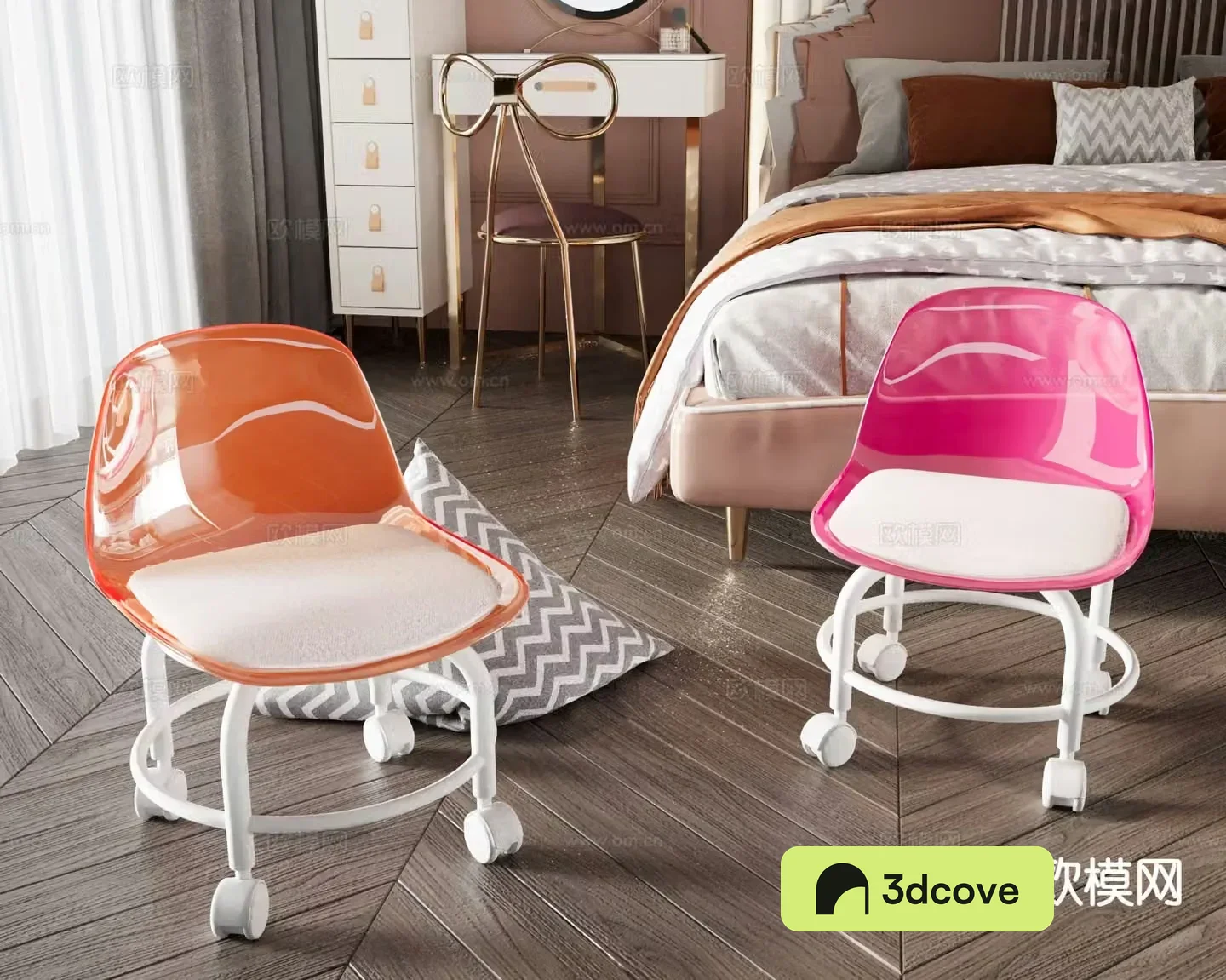Modern children’s chair roller chair learning chair