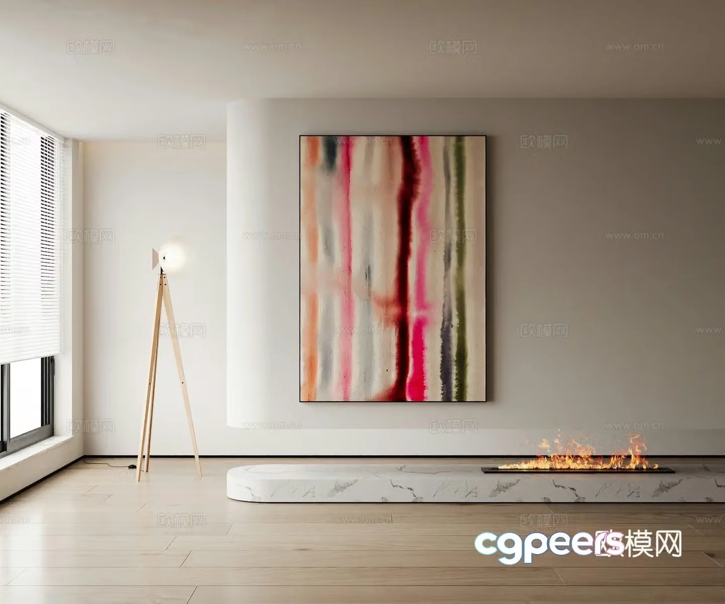 Modern decorative painting 3d model