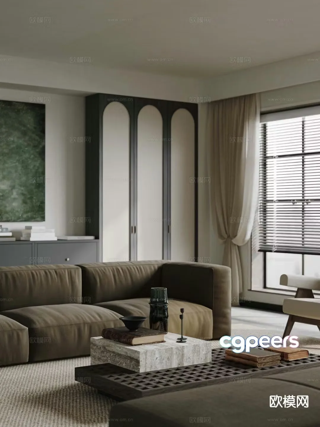 Modern sectional sofa 3d model