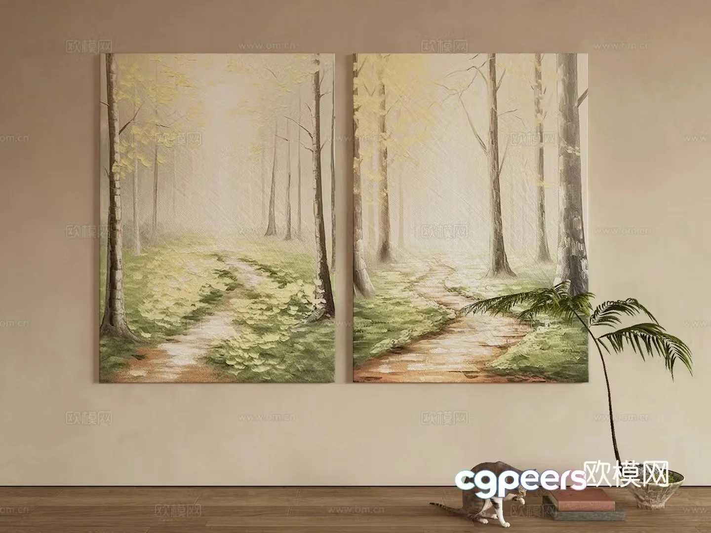 Modern decorative painting 3d model