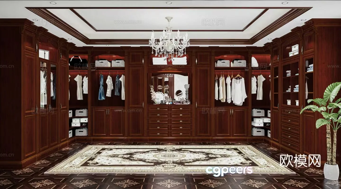 American cloakroom 3d model
