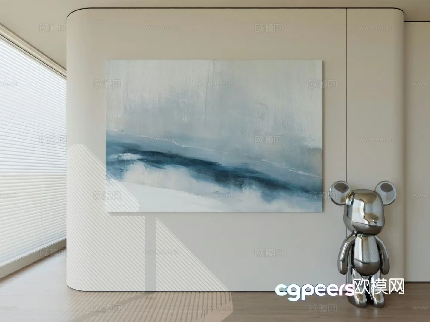 Modern minimalist hanging painting abstract art hanging painting 3d model