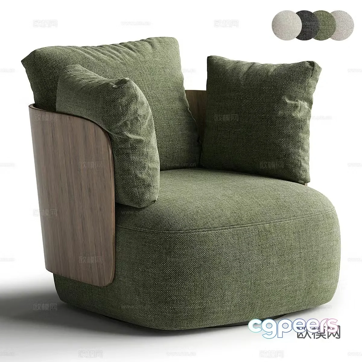 New Chinese casual chair 3D model