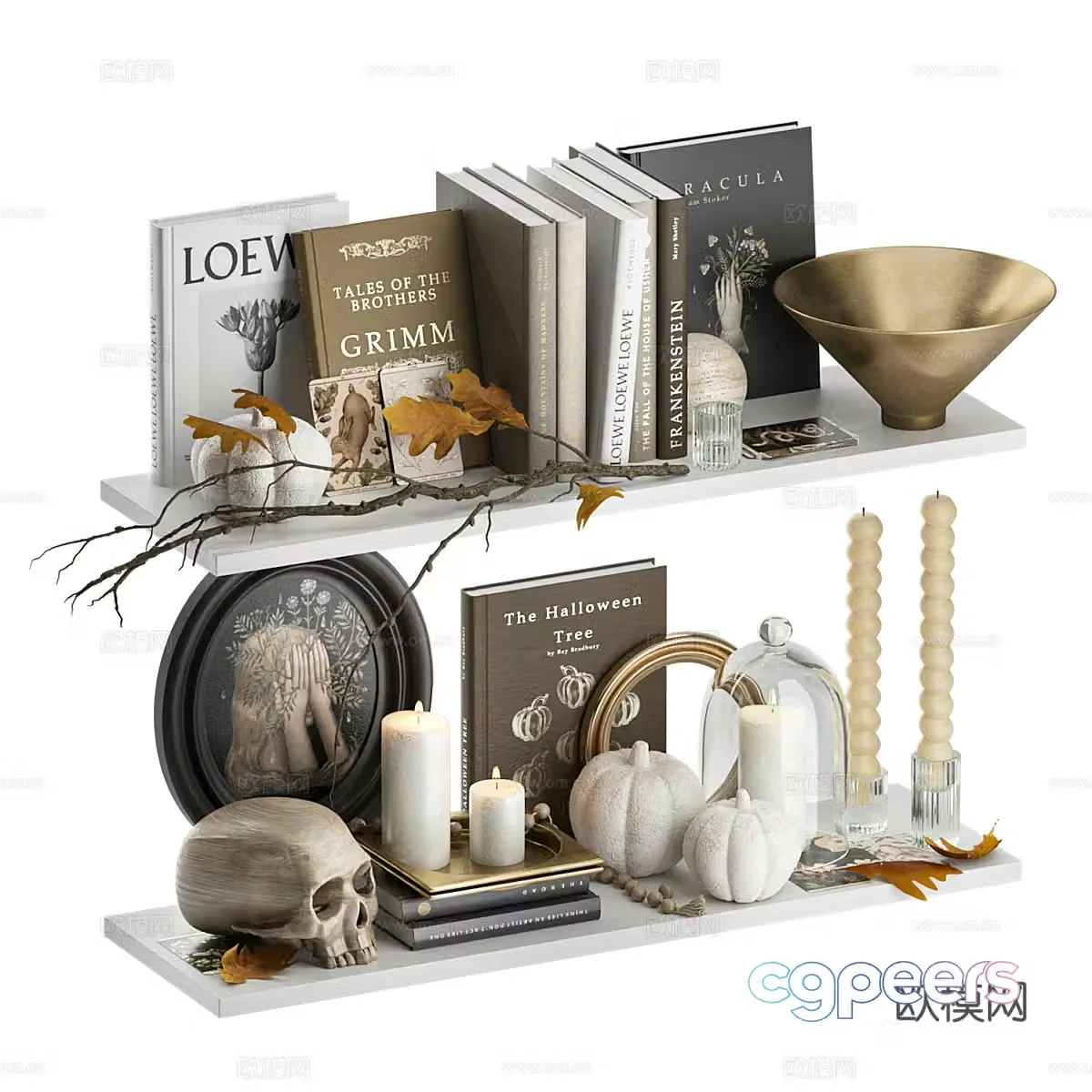 Modern light luxury jewelry ornament combination 3D model