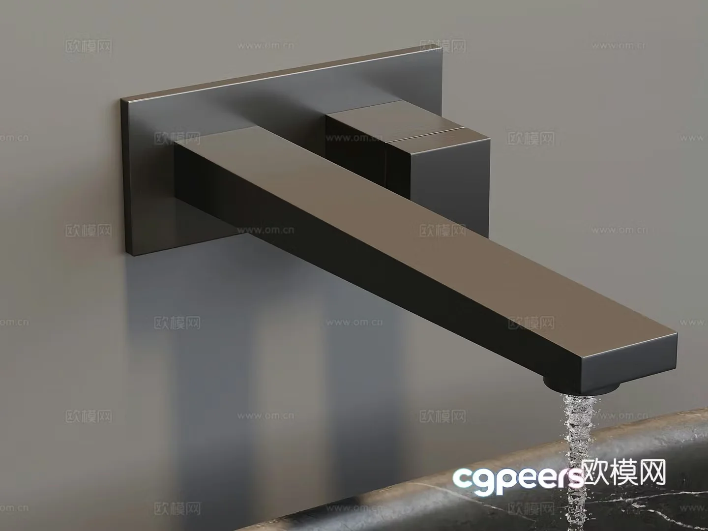 Faucet Modern wall drainage faucet 3d model