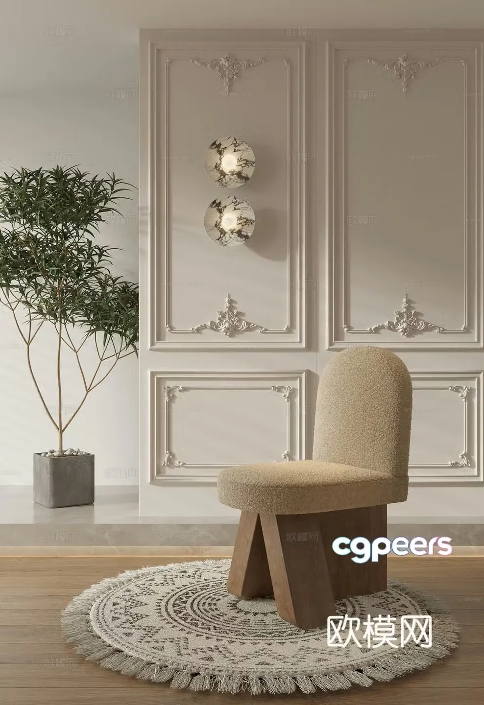 Single chair 3d model