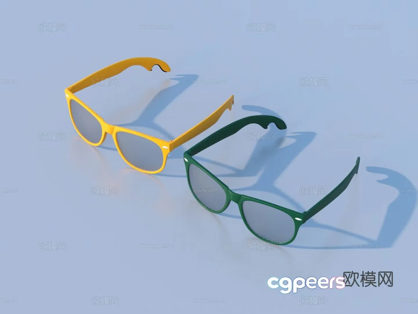 Glasses sunglasses sunscreen lens myopia glass 3d model