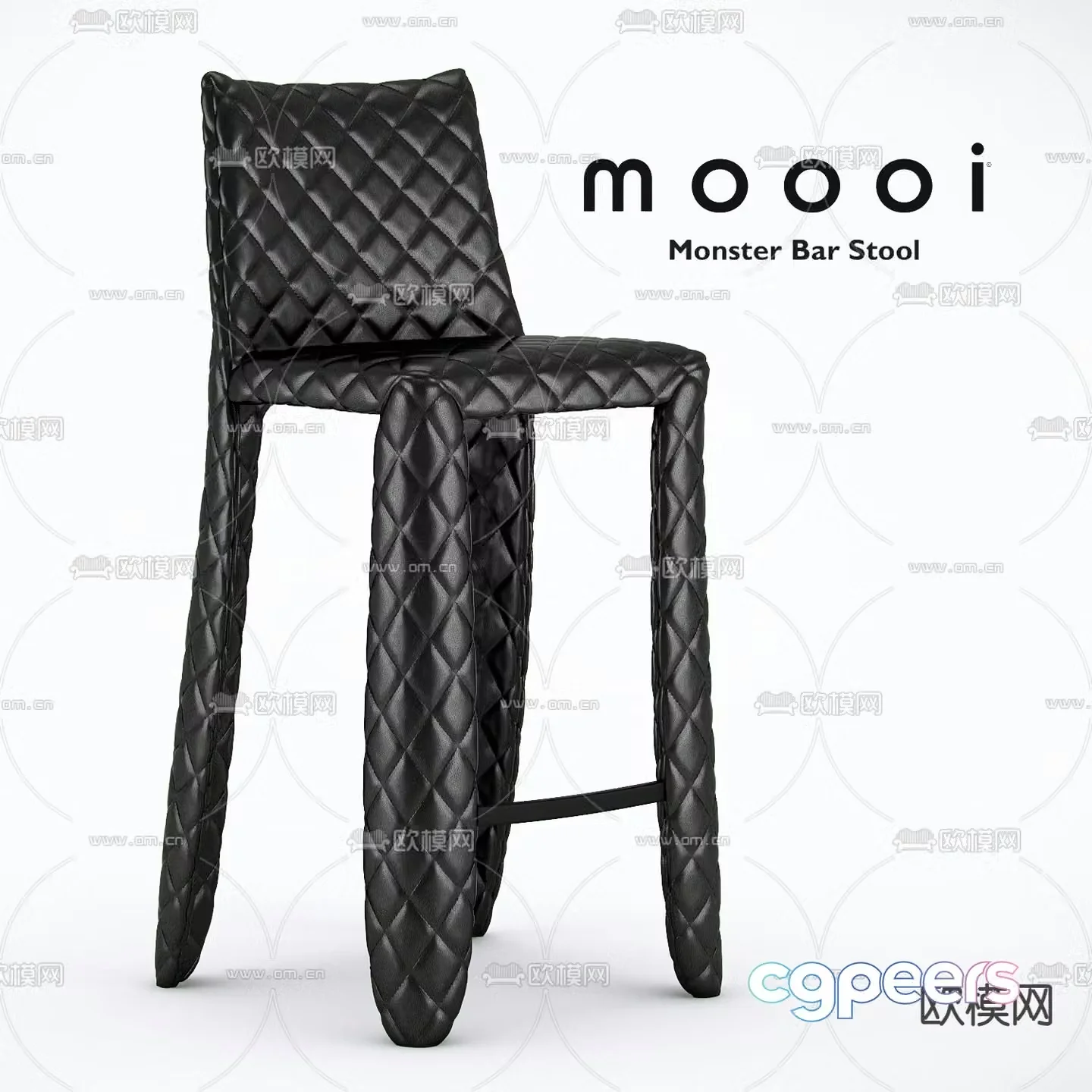 Moooi bar stool bar stool high stool 3d model