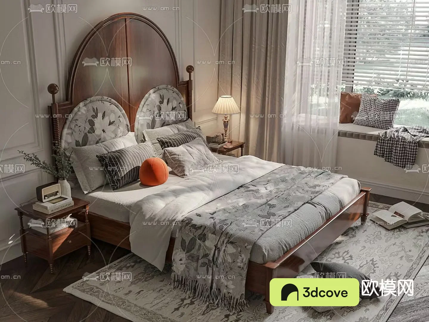American double bed