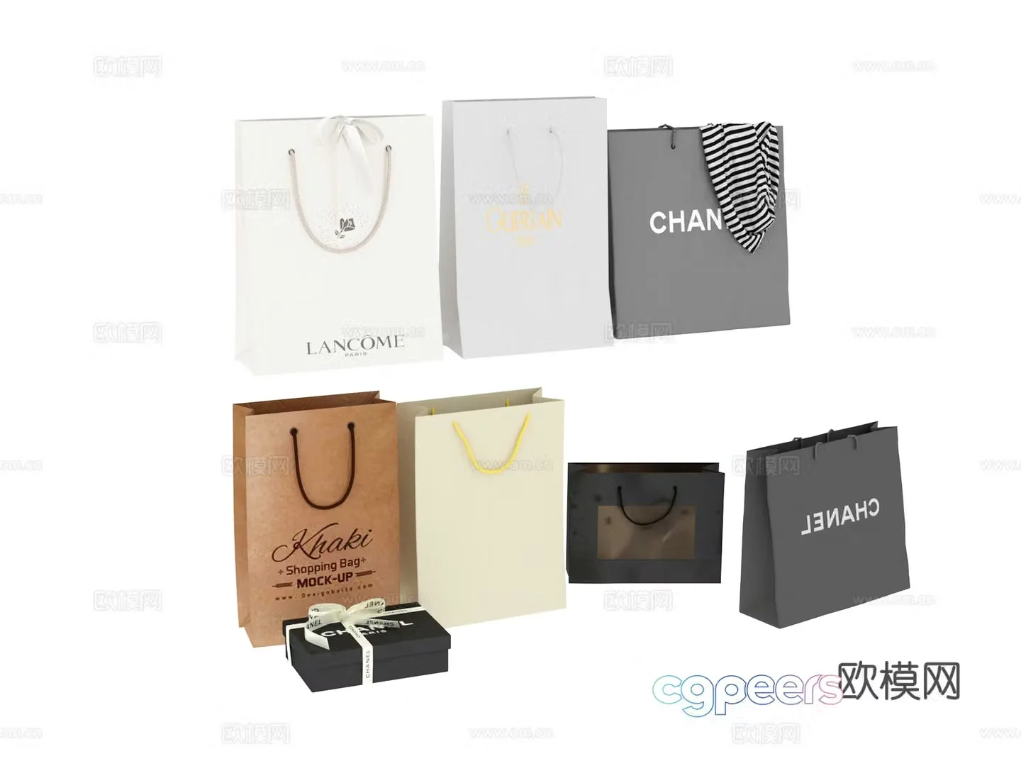 Daily necessities handbag gift bag 3d model