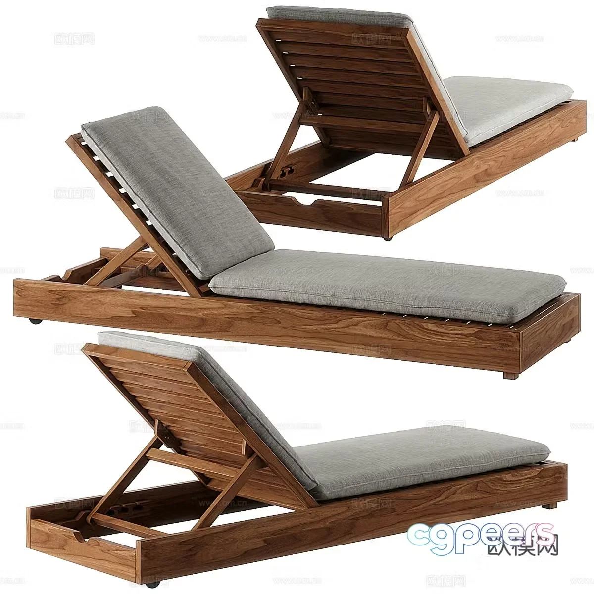 New Chinese Haven Sunbed 3D Model