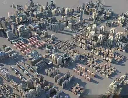 Urban Cityscape 3D Model – 3663 – VRAY Render