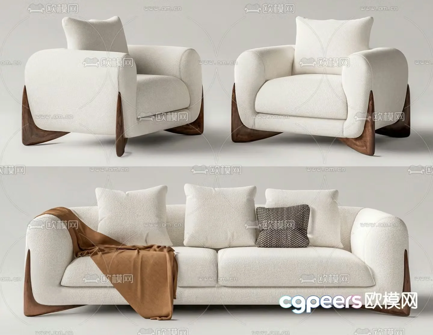 PoradaSoftbay modern modular sofa 3d model
