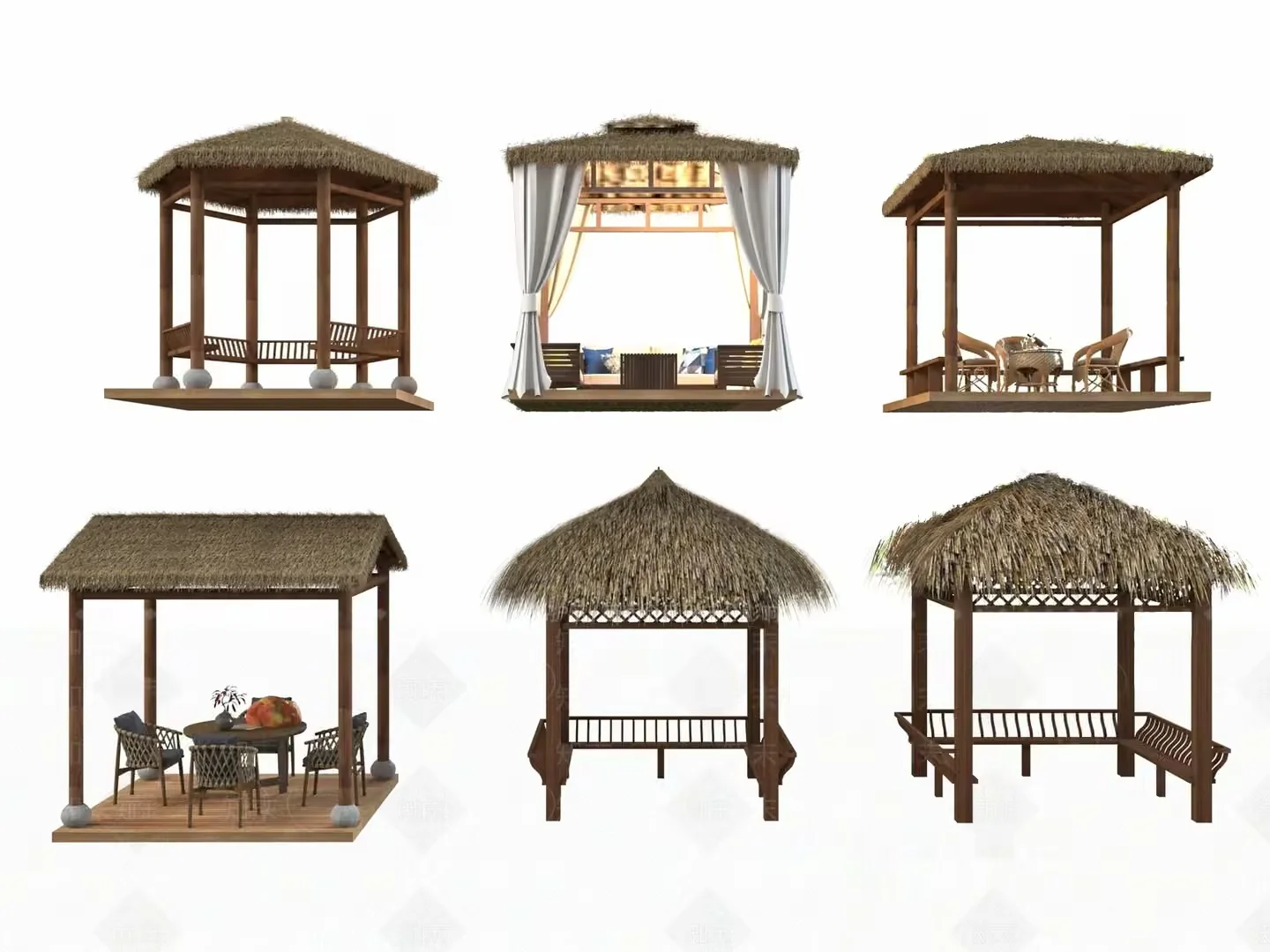 Traditional Thai Huts 3D Model – 6512 – VRAY Render