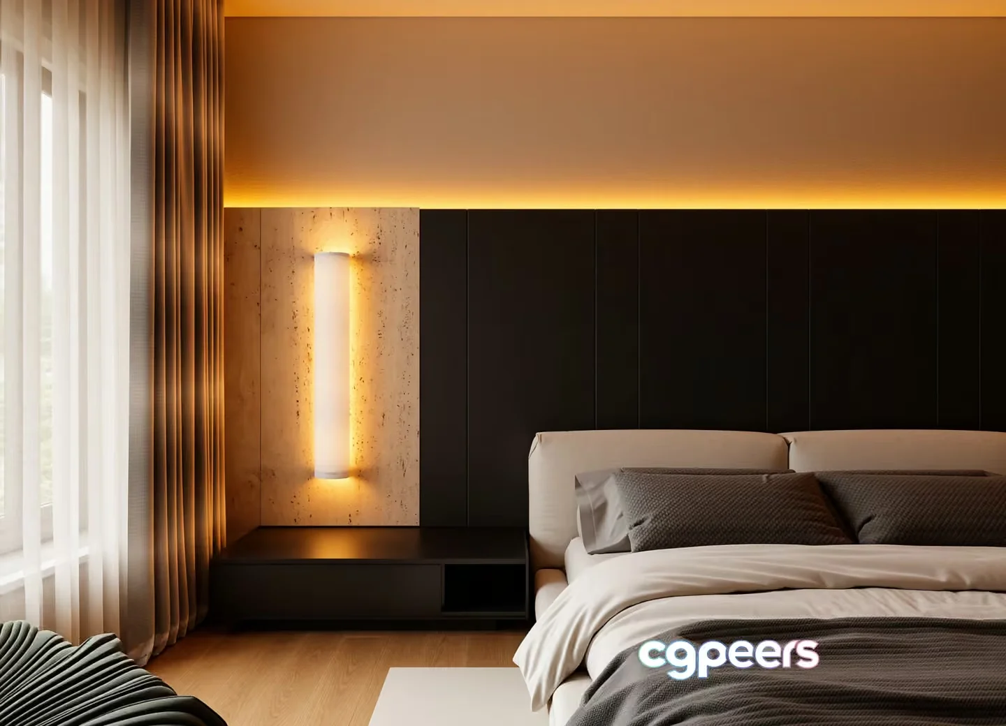 Cozy Modern Bedroom 3D Model – 15507 – VRAY Render