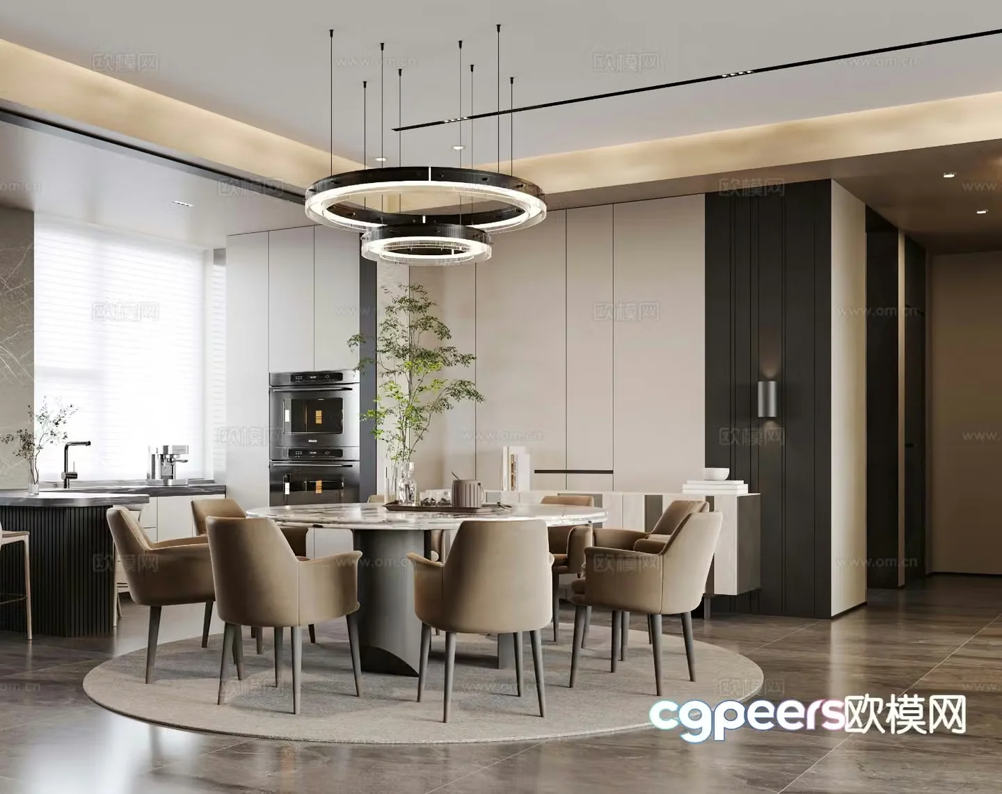 Modern restaurant 3d model