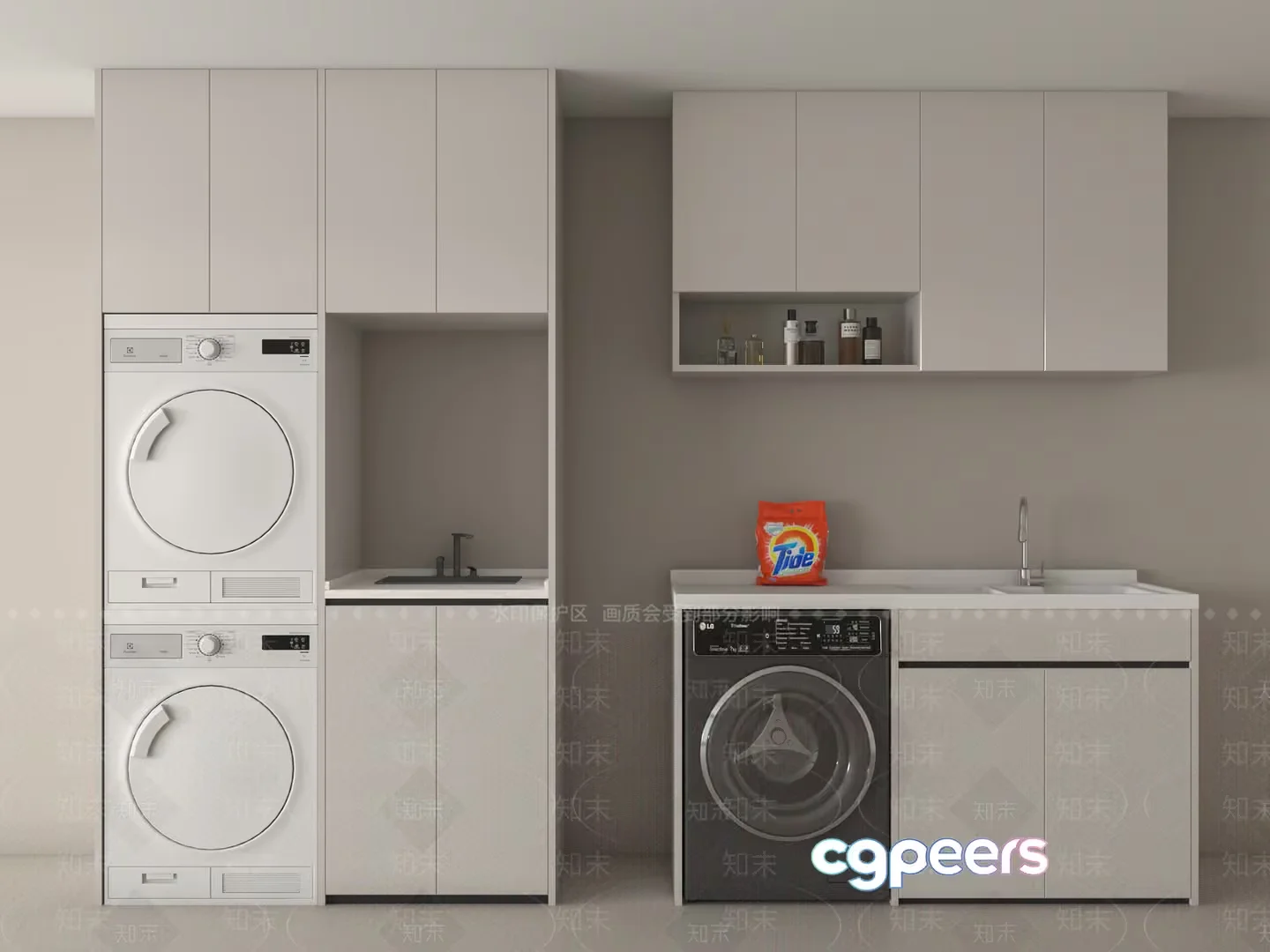 Modern Laundry Room 3D Model – 19212 – VRAY Render