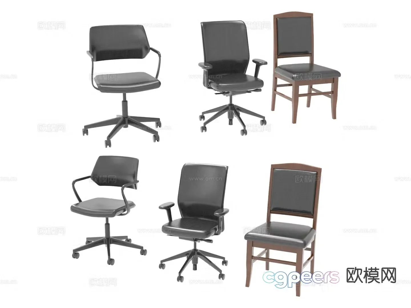 Simple office chair 3d model