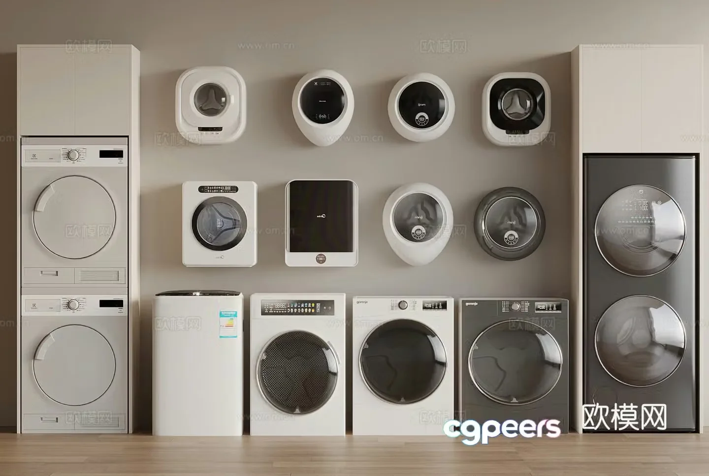 Modern washing machine wall-mounted washing machine 3d model