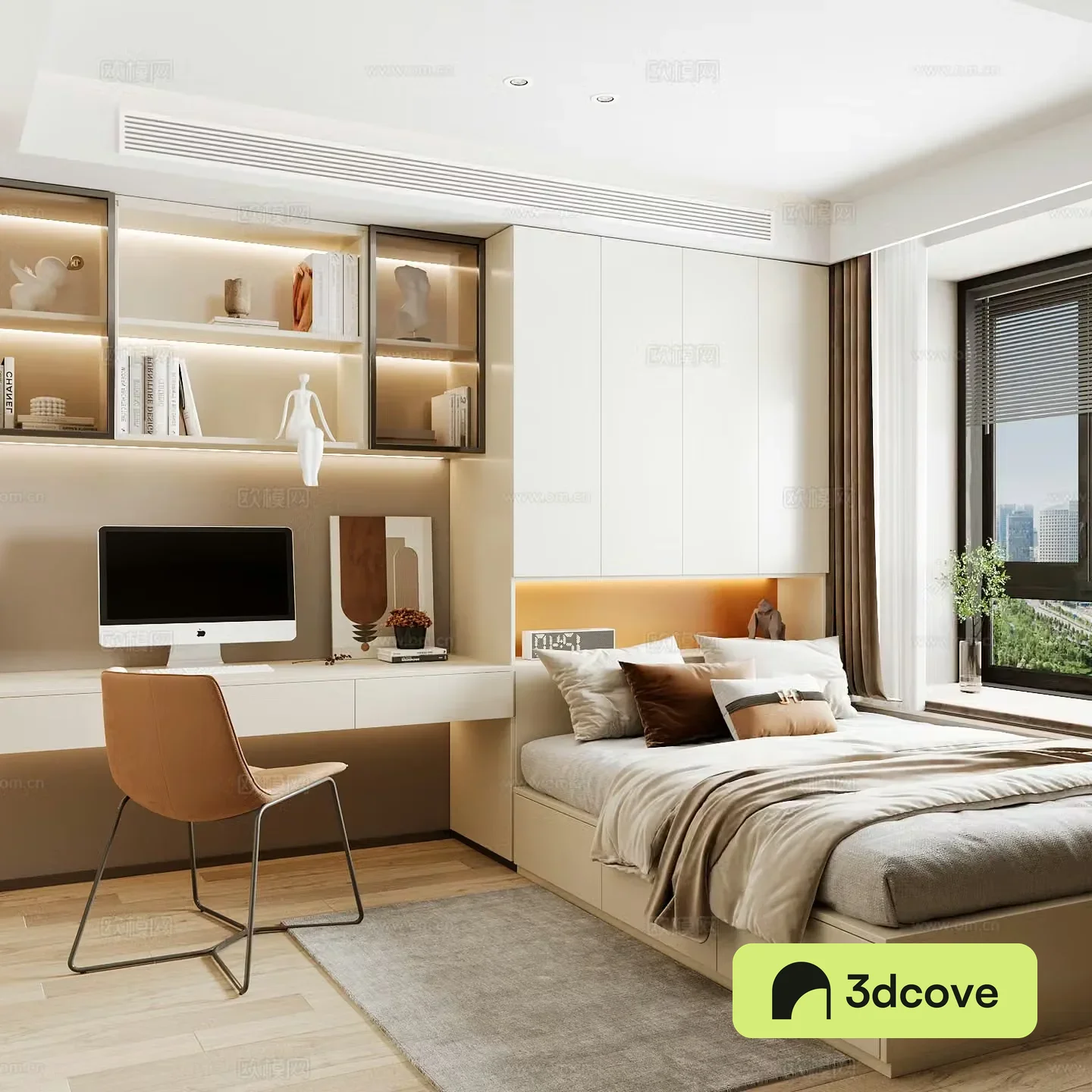 Modern home bedroom Modern bedroom Italian bedroom Simple bedroom Italian bed